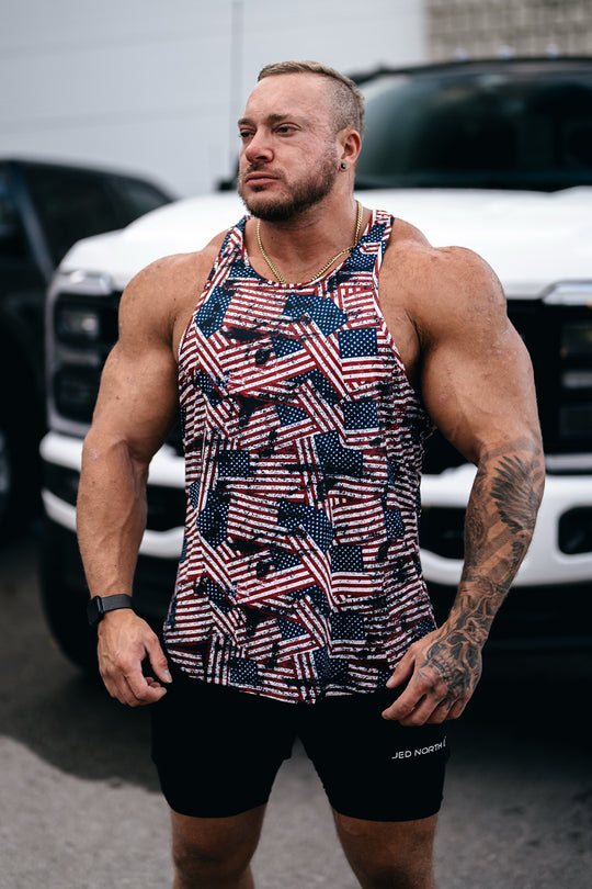 Graphic Muscle Stringer - USA Flag