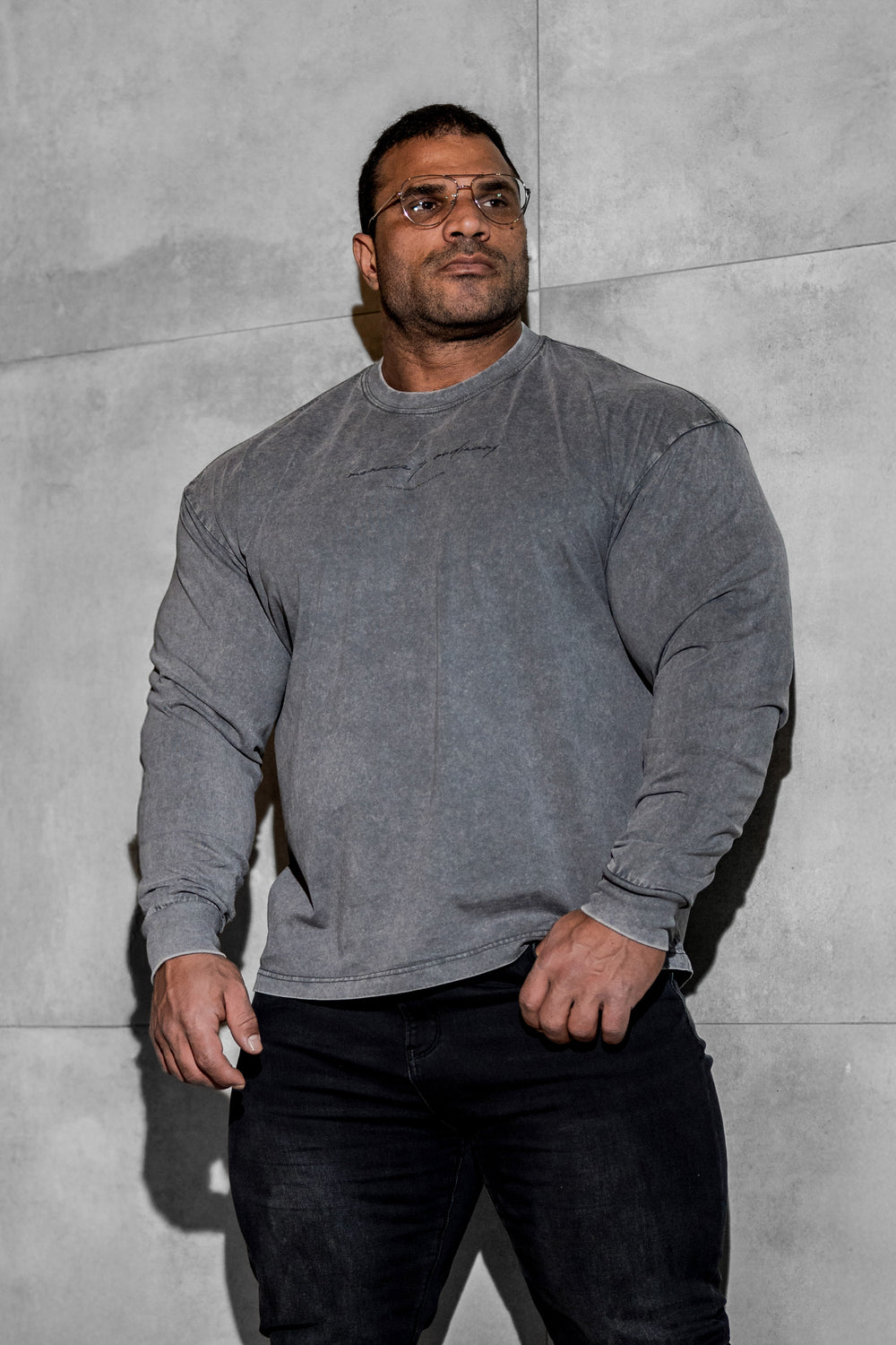 Vintage Wash Long Sleeve T-Shirt - Storm Gray