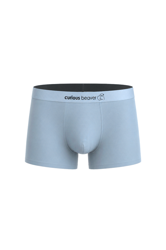 Men's Soft Modal Boxer Briefs - Silver Blue