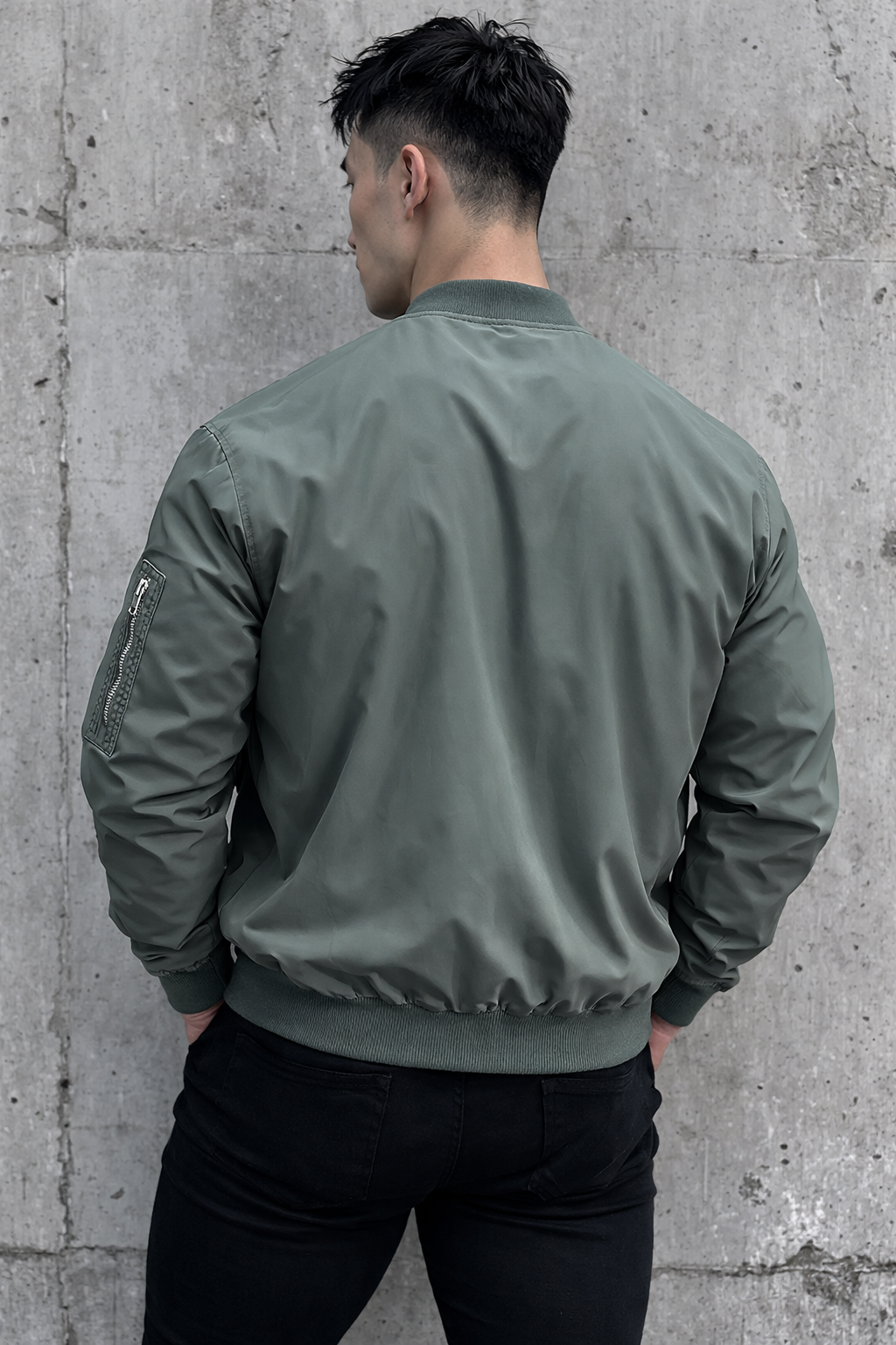 Men's Premium Bomber Jacket - Olive
