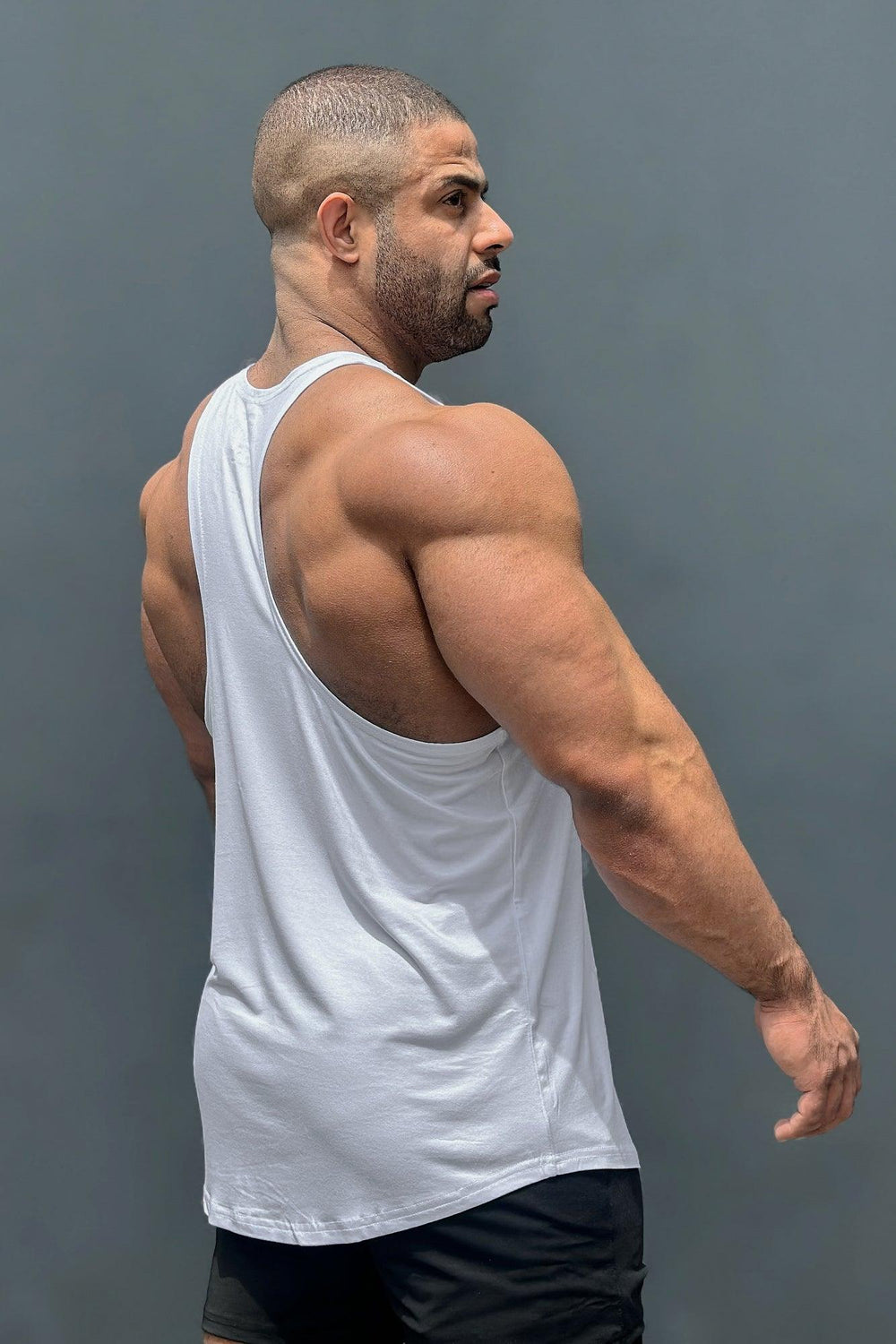 Classic Bodybuilding Racerback Stringer -  Off White