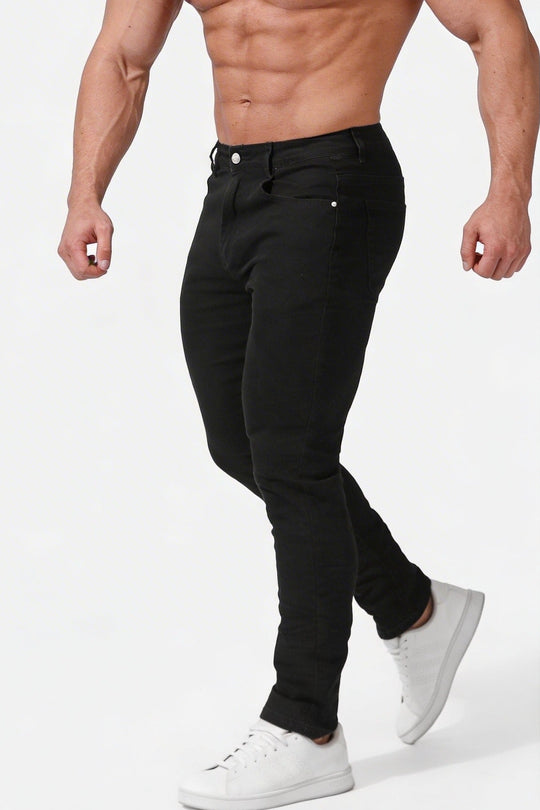 Men's Fitted Stretchy Pants - Black
