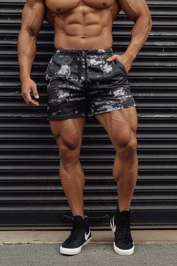 Agile Bodybuilding 4'' Shorts w Zipper Pockets - Brushed Black