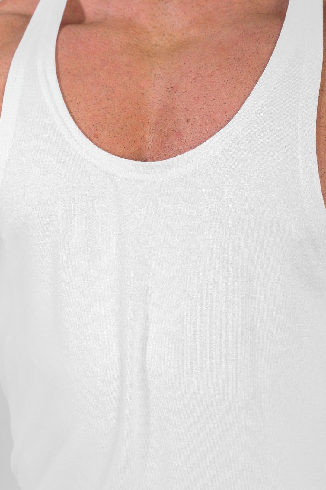 Classic Bodybuilding Racerback Stringer - White