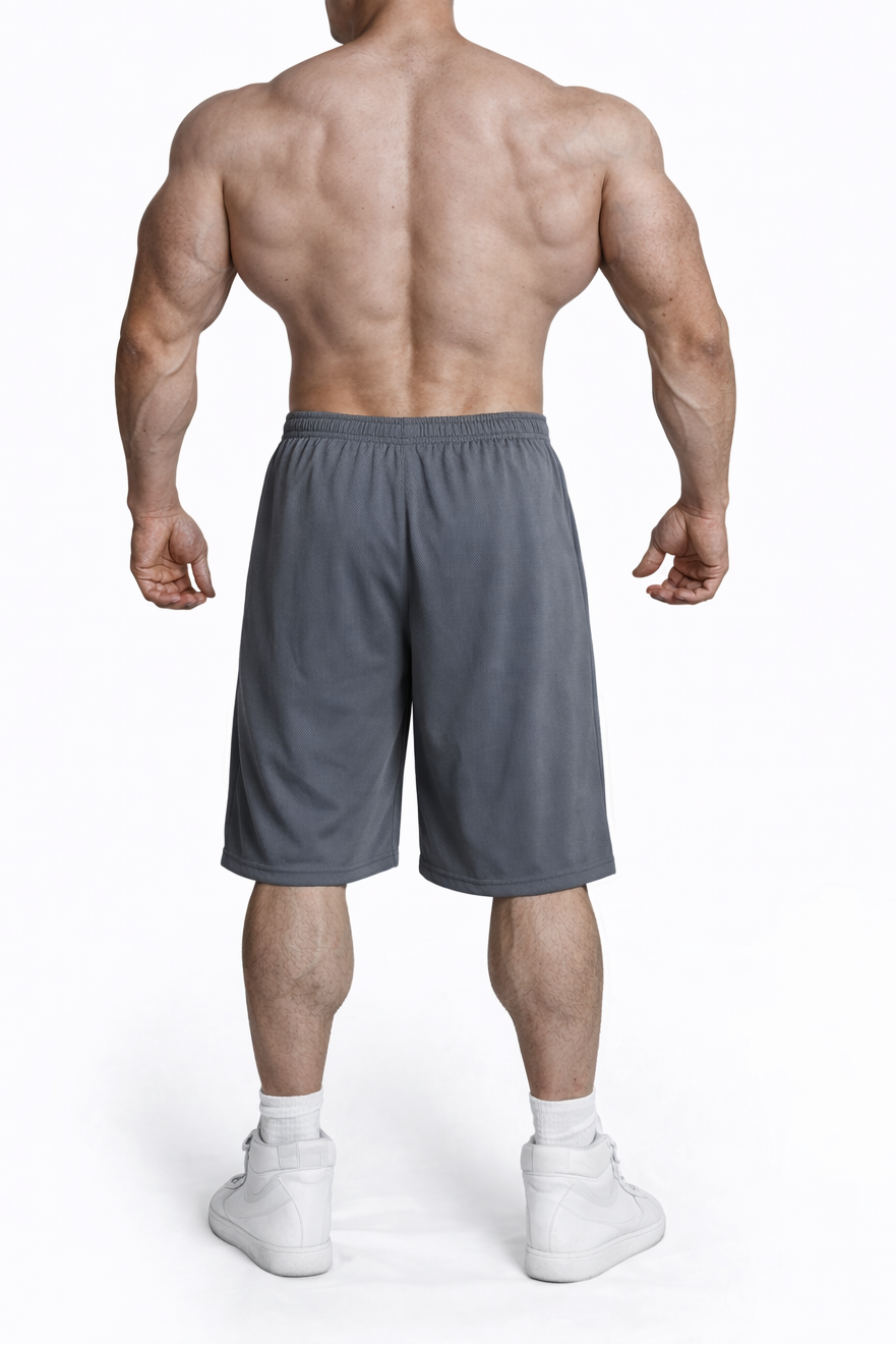 Athletic Mesh Basketball Shorts - Storm Gray