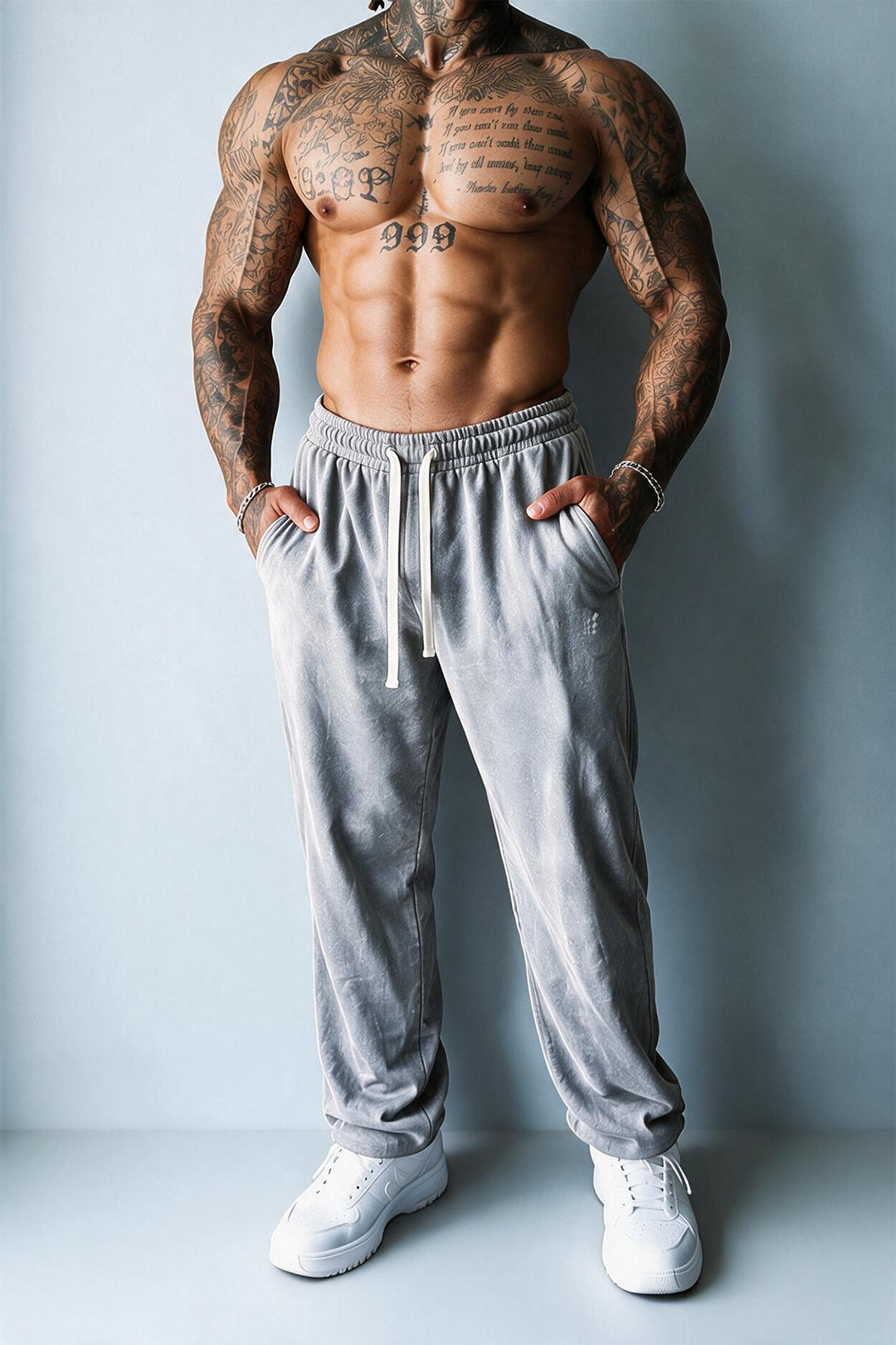 Loose Fit Comfort Joggers - Washed Gray