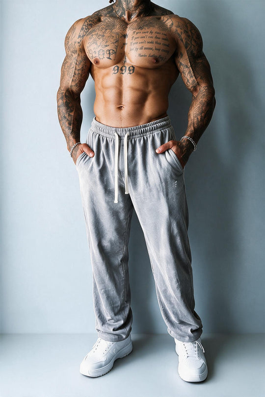 Loose Fit Comfort Joggers - Washed Gray