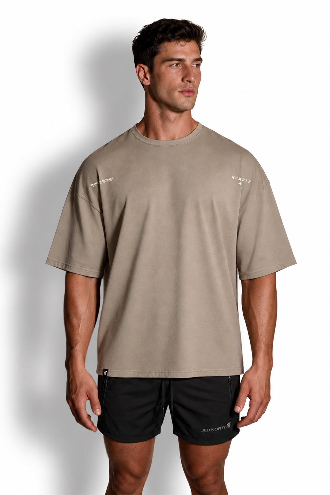 Energy Oversized T-Shirt - Humble Logo Stone Gray