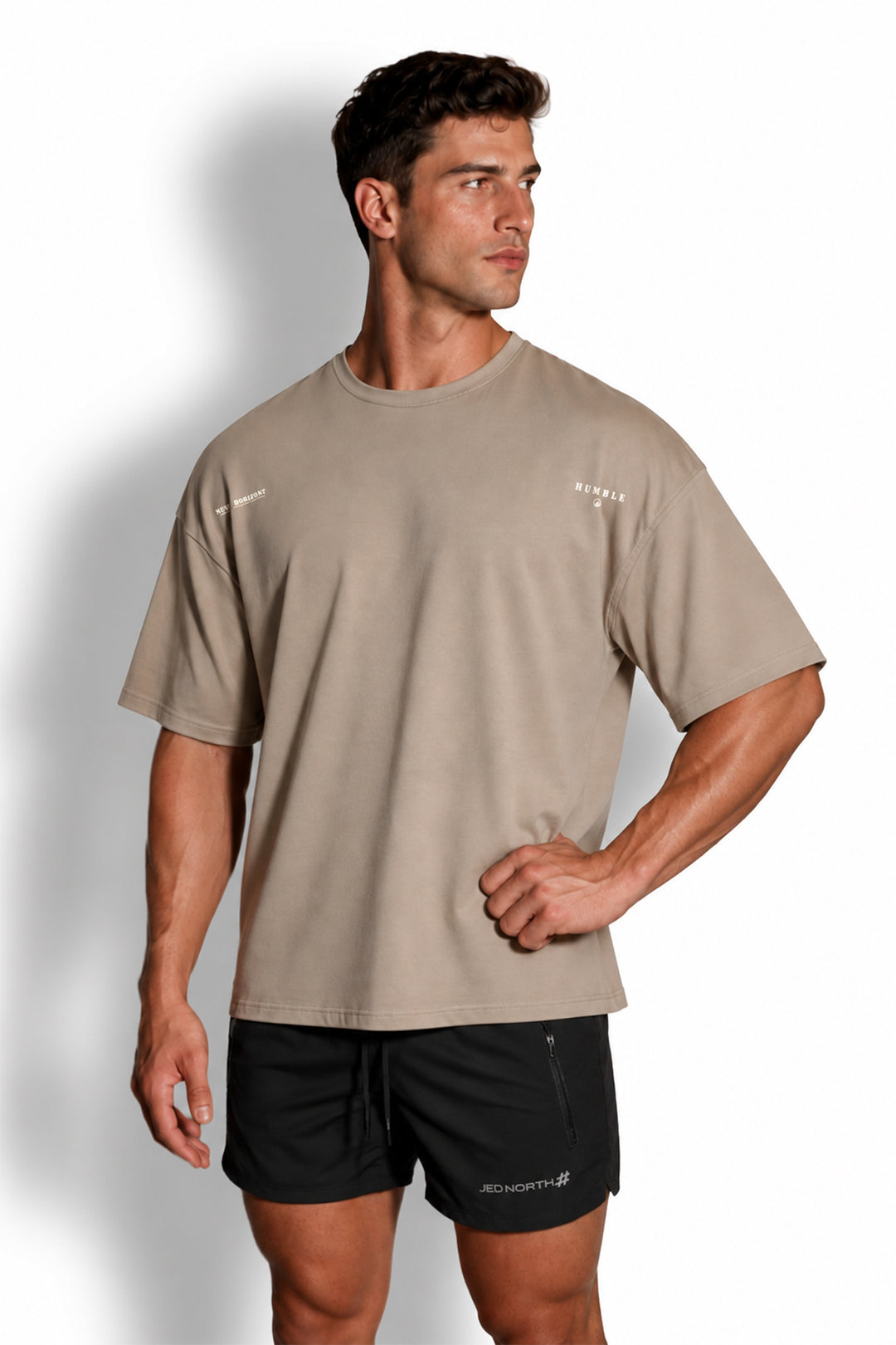 Energy Oversized T-Shirt - Humble Logo Stone Gray