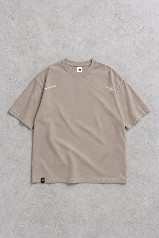 Energy Oversized T-Shirt - Humble Logo Stone Gray