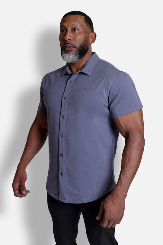 Button-up Muscle T-Shirt - Storm Gray