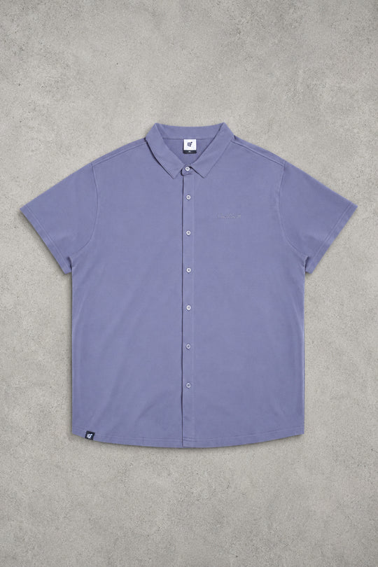 Premium Stretch Button-Up Shirt - Stone Gray