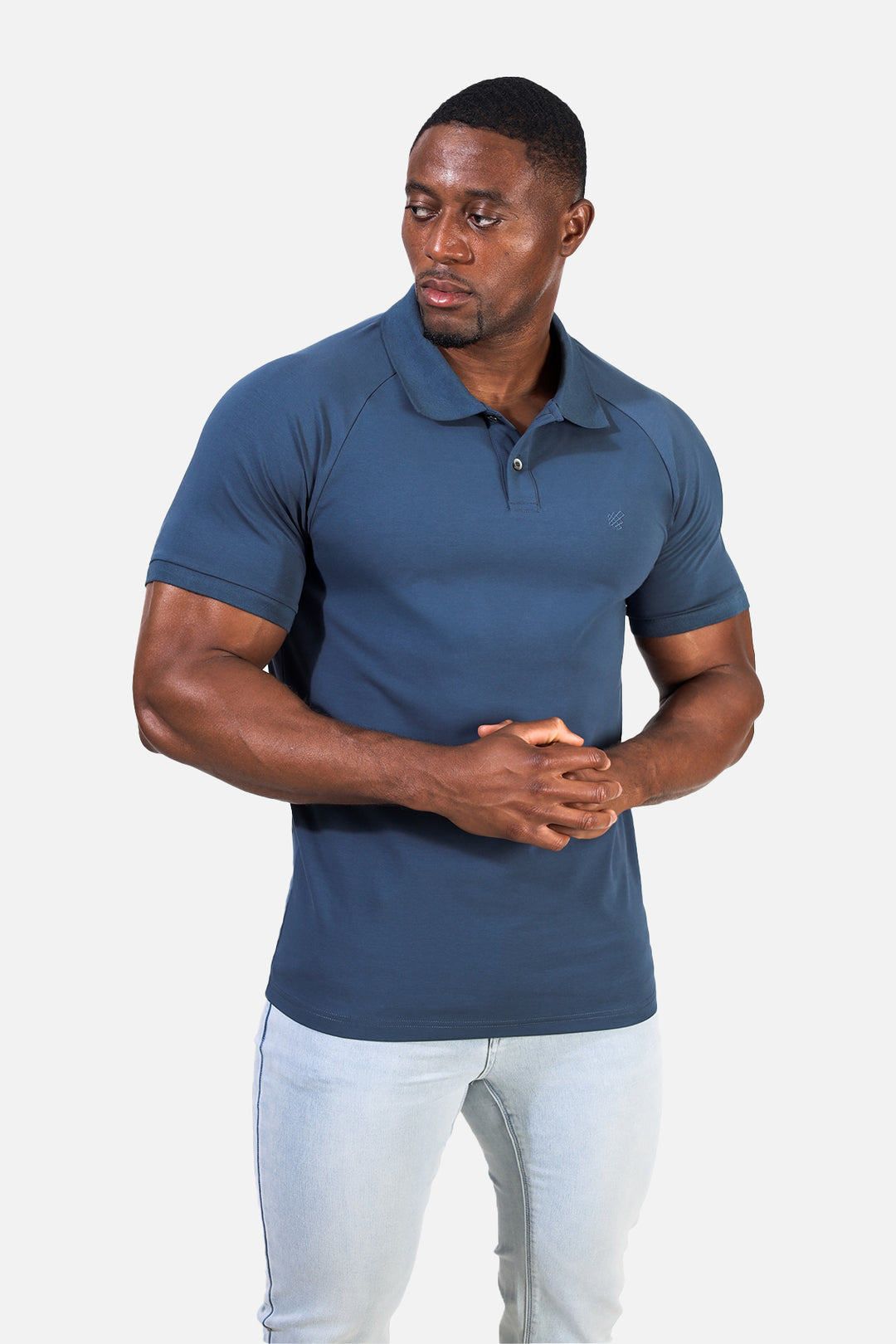 Muscle Fit All-Day Polo T-Shirt - Storm Blue