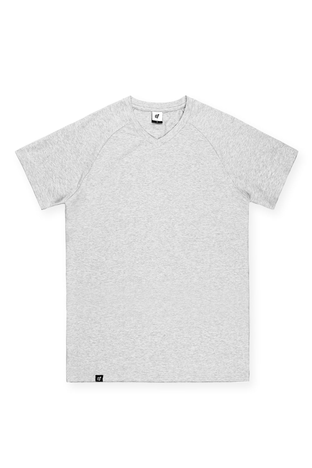 V Neck Muscle-Fit T-Shirt - Light Gray