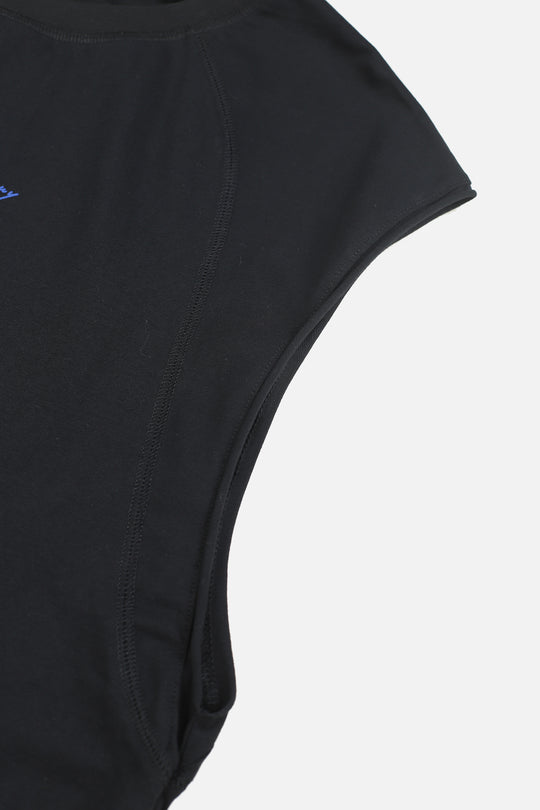 Raglan Sleeveless Muscle Tank - All Black