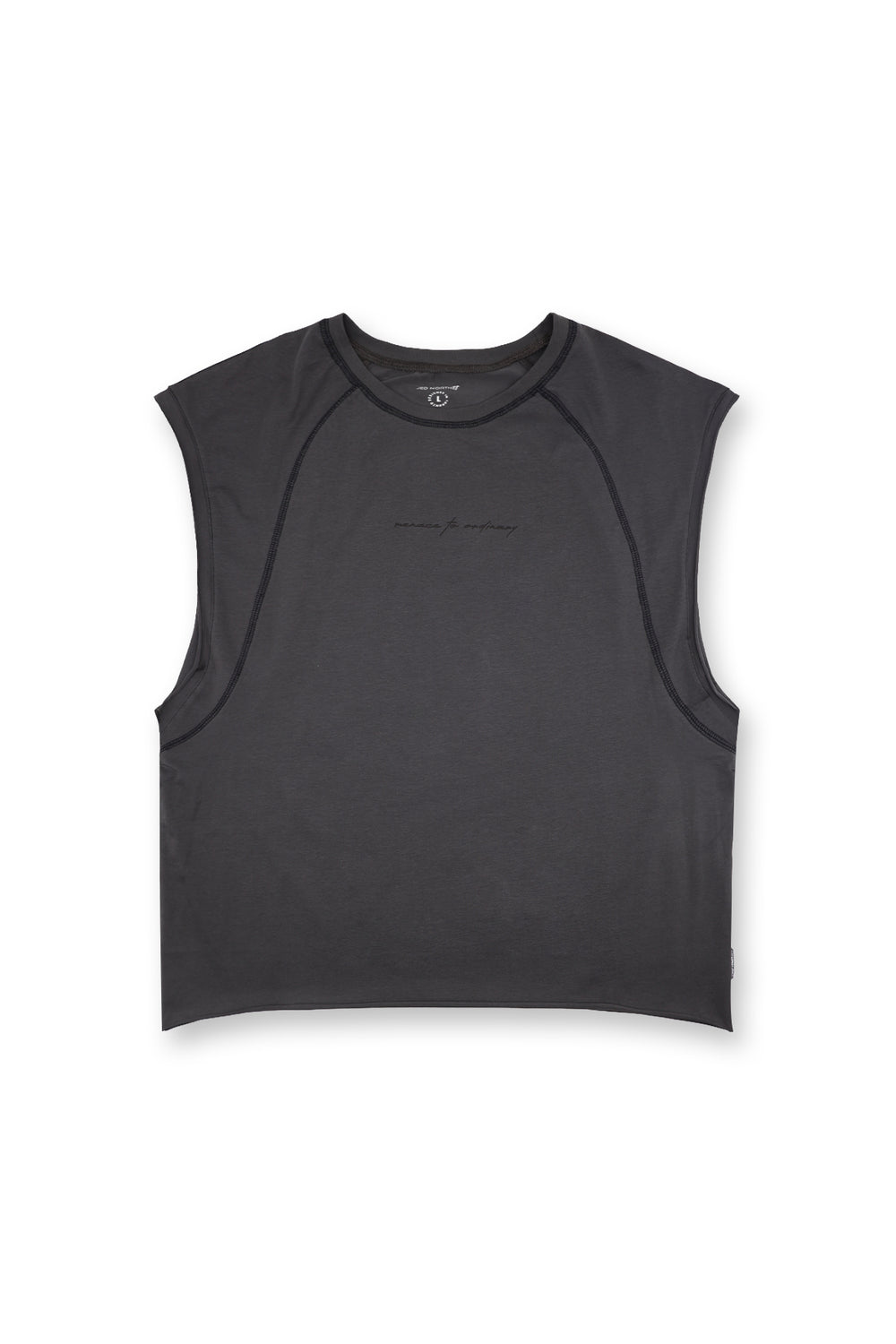 Raglan Sleeveless Tank Top - Dark Gray