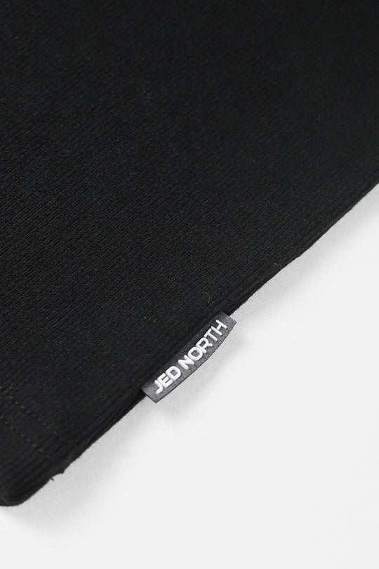 Ribbed Muscle Tank Top - Black