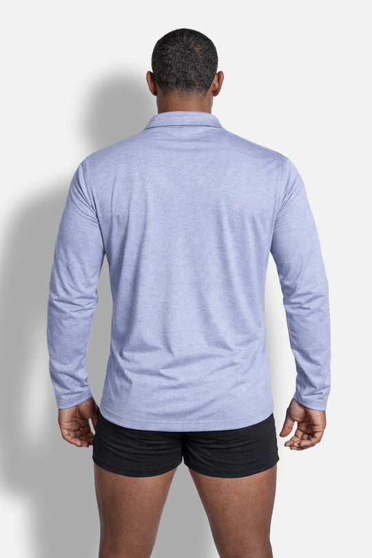 Quarter-Zip Training Long Sleeve - Heather Blue