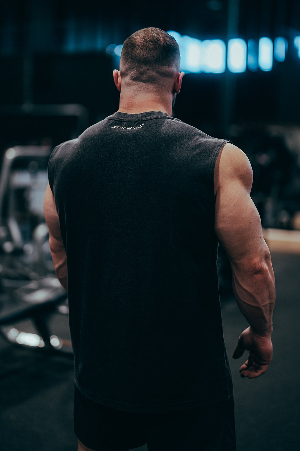 Retro Oversized Muscle Tee - Washed Black