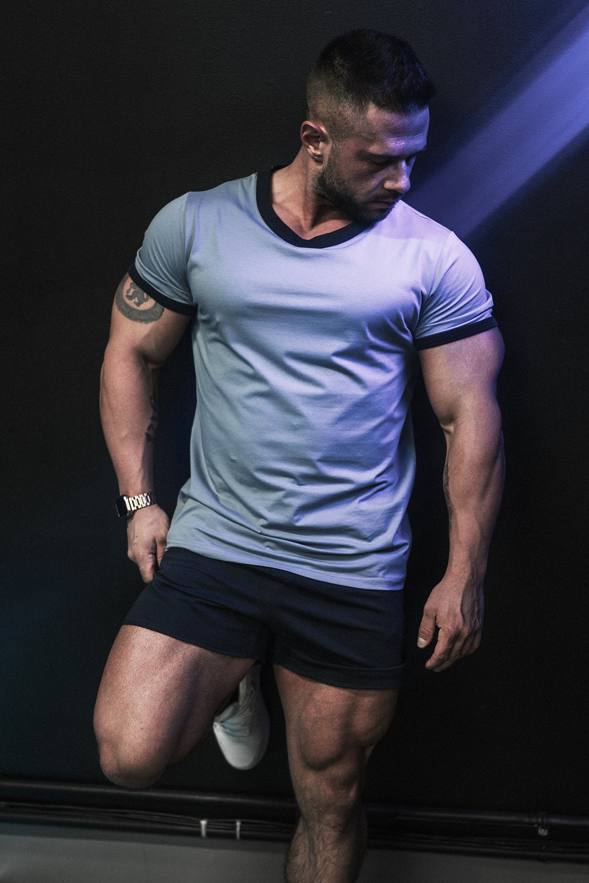 Muscle-Fit Ringer T-Shirt - Electric Blue – Jed North