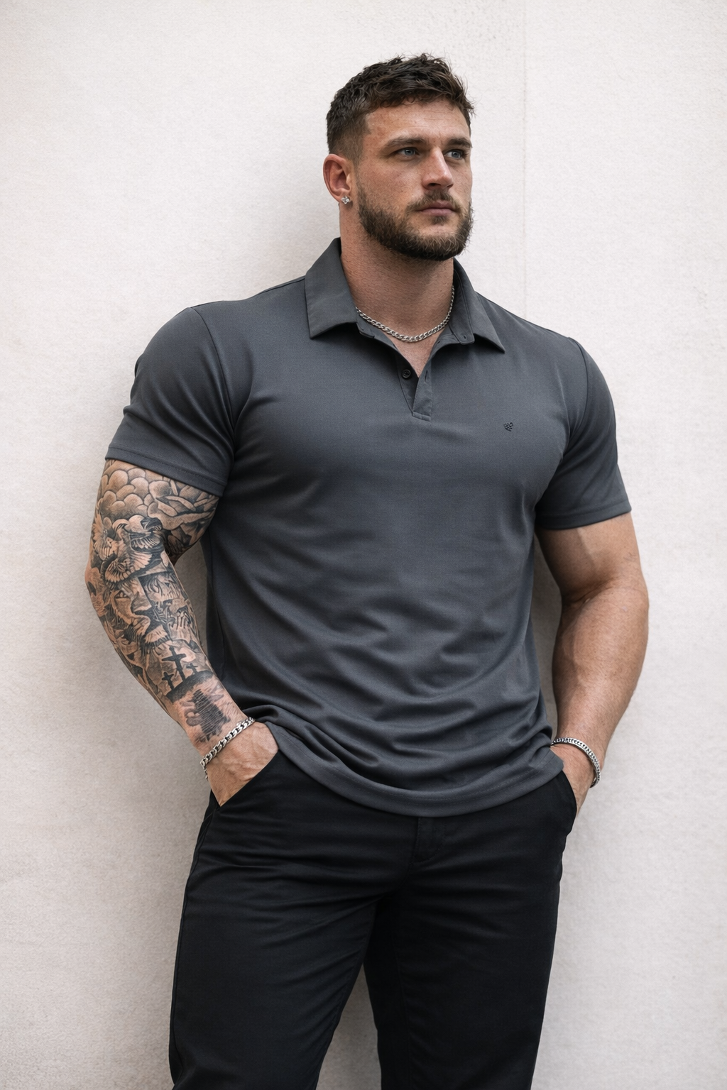 Fast-Dry Polo T-Shirt - Dark Gray