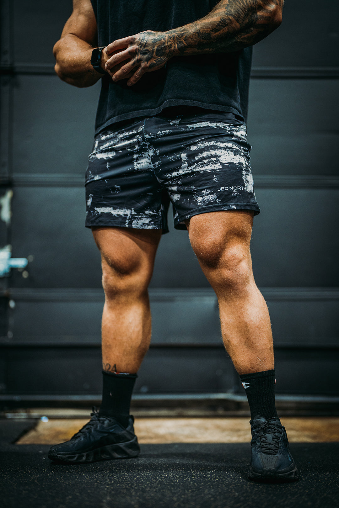 Agile Bodybuilding 4'' Shorts w Zipper Pockets - Brushed Black