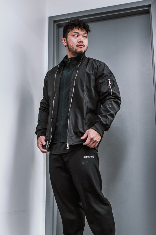 Men's Premium Bomber Jacket - Black