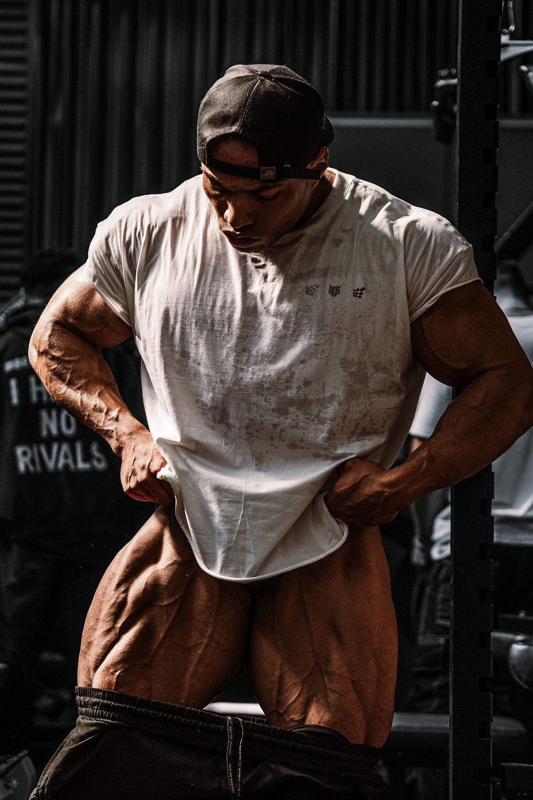 Oversized Raw-Cut Cropped Tee - White