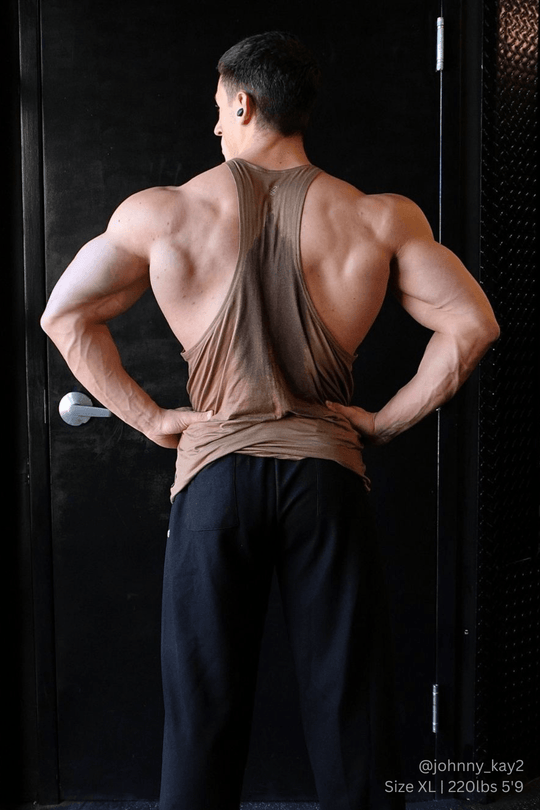 Classic Bodybuilding Racerback Stringer - Walnut Brown