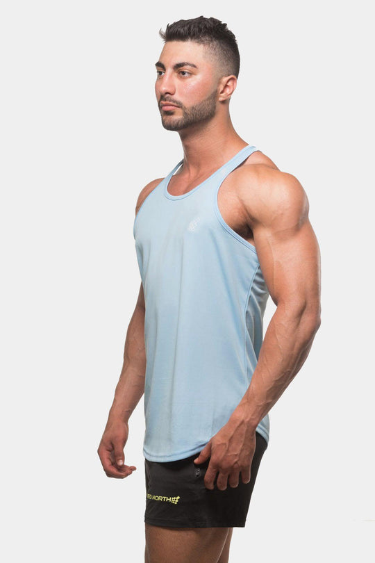 Dri-Fit Workout Bodybuilding Stringer - Light Blue - Jed North
